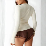 Velira Womens Knitwear Monako Ribboto Trumpas Kardiganas