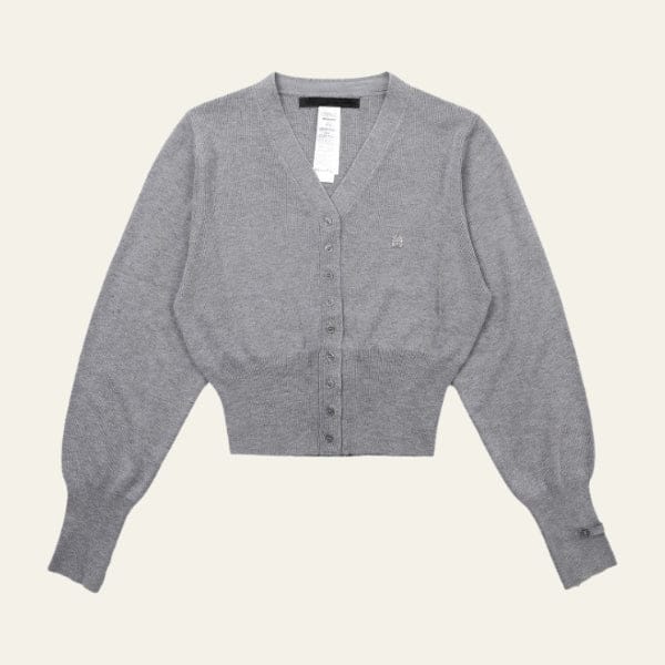 Velira Womens Knitwear Pilka / S Veronos vilnos mygtukų kardiganas
