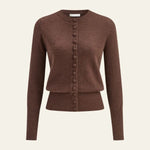 Velira Womens Knitwear Ruda / S Verona Mygtukų Priekinis Megztinis Kardiganas