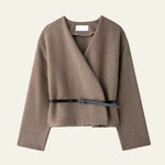Velira Womens Knitwear Ruda / XS Vienos diržo apvyniojimo švarkas