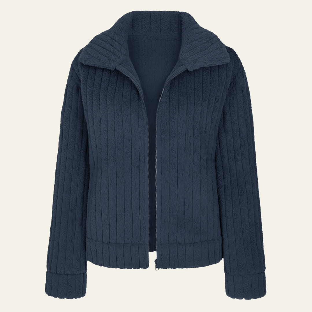 Velira Womens Knitwear Tamsiai mėlyna / S Vienos Plush Cardigan