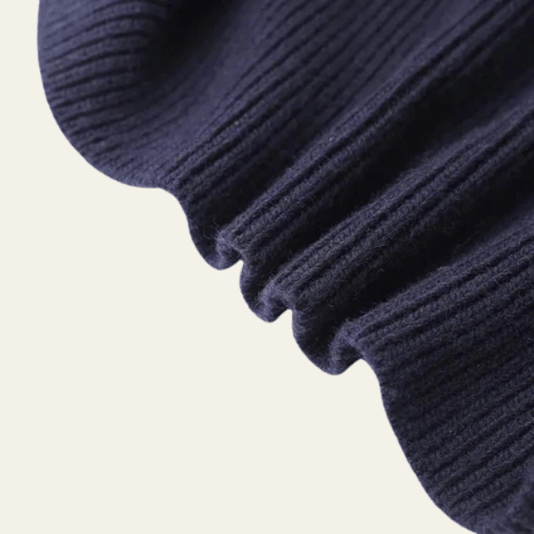 Velira Womens Knitwear Tamsiai mėlyna / Vienas dydis Marenya moterų megztinis su džinsiniu apvadu