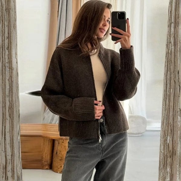 Velira Womens Knitwear Verona megztinis su užtrauktuku