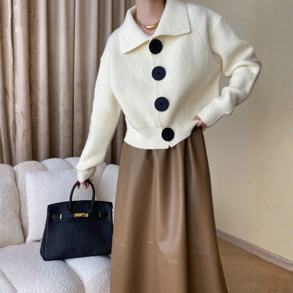 Velira Womens Knitwear Verona Per didelės mygtukų megztinis kardiganas