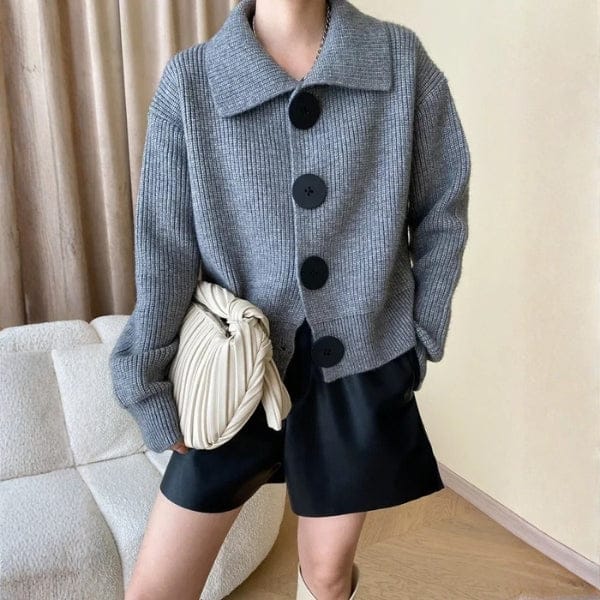 Velira Womens Knitwear Verona Per didelės mygtukų megztinis kardiganas