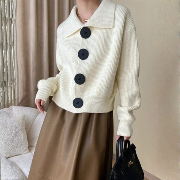 Velira Womens Knitwear Verona Per didelės mygtukų megztinis kardiganas