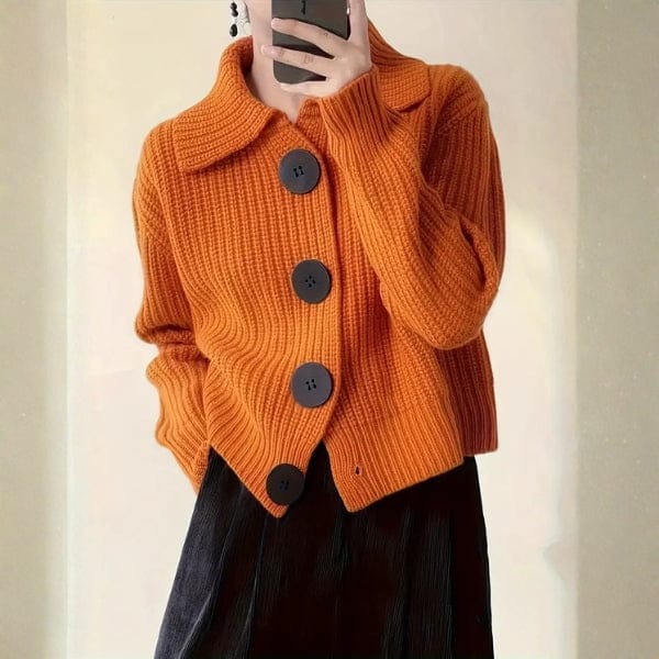 Velira Womens Knitwear Verona Per didelės mygtukų megztinis kardiganas