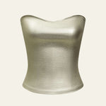 Velira Womens Tops Auksinė Pilka / S Monako Metalinis Bustierio Viršus