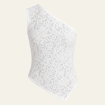 Velira Womens Tops Balta / S Gražus vieno peties nėrinių topas