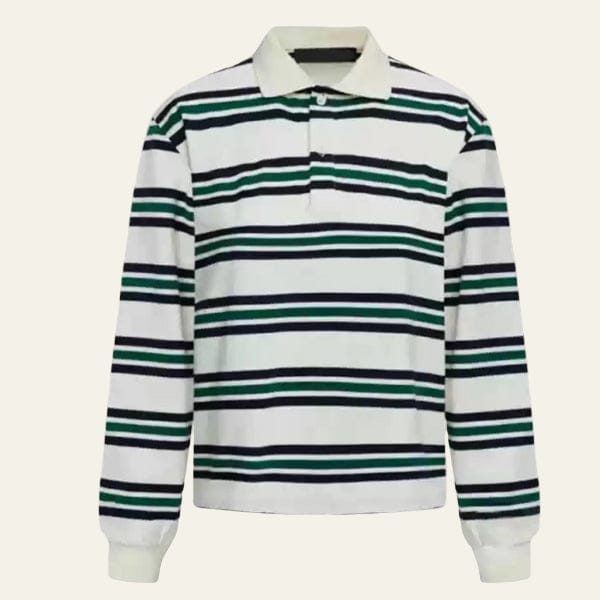 Velira Womens Tops Balta / S Oksfordo Dryžuotas Regbio Polo