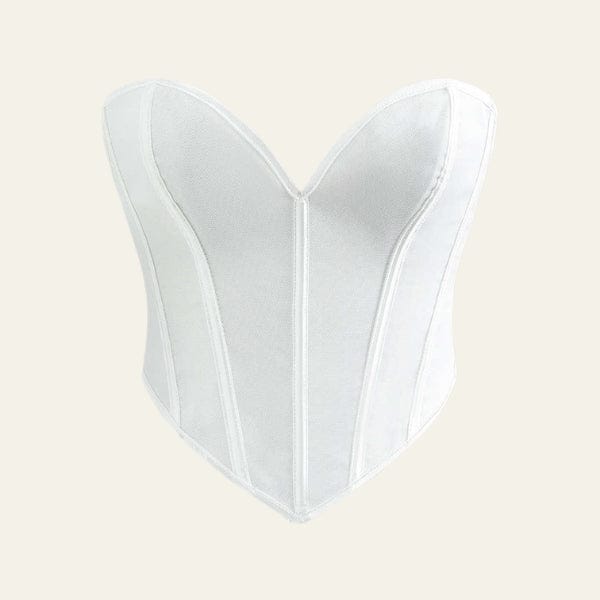 Velira Womens Tops Balta / XS Florencijos nėrinių korseto viršus
