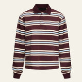 Velira Womens Tops Bordo / S Oksfordo Dryžuotas Regbio Polo
