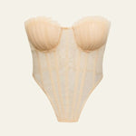 Velira Womens Tops Capri Kaklo Atgal Permatomas Tinklelis Korsetas
