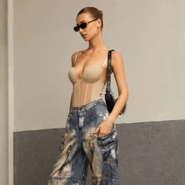 Velira Womens Tops Elise kontūrinis bodis