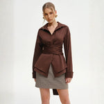 Velira Womens Tops Florencijos Apvyniojimo Marškiniai