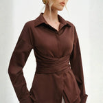 Velira Womens Tops Florencijos Apvyniojimo Marškiniai