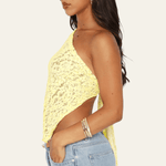 Velira Womens Tops Gražus vieno peties nėrinių topas
