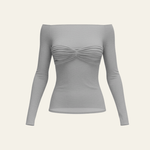 Velira Womens Tops Juliette Off-Shoulder Ruched Top