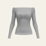 Velira Womens Tops Juliette Off-Shoulder Ruched Top