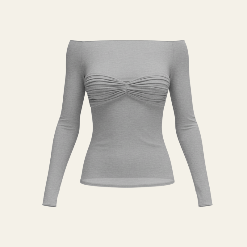 Velira Womens Tops Juliette Off-Shoulder Ruched Top