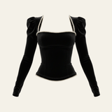 Velira Womens Tops Juoda / XS Odette korseto viršus