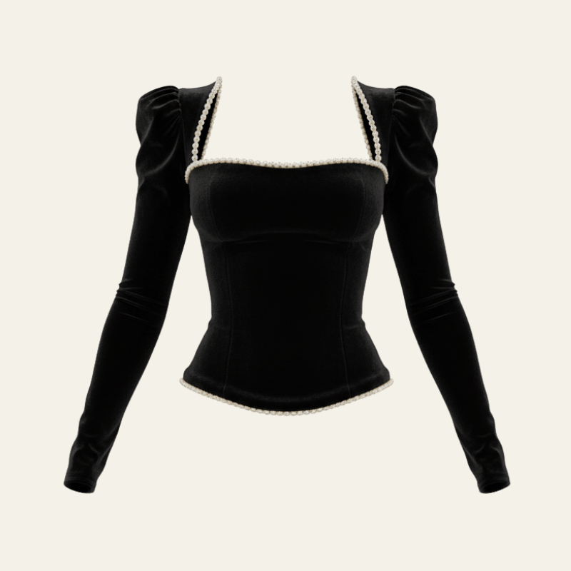 Velira Womens Tops Juoda / XS Odette korseto viršus