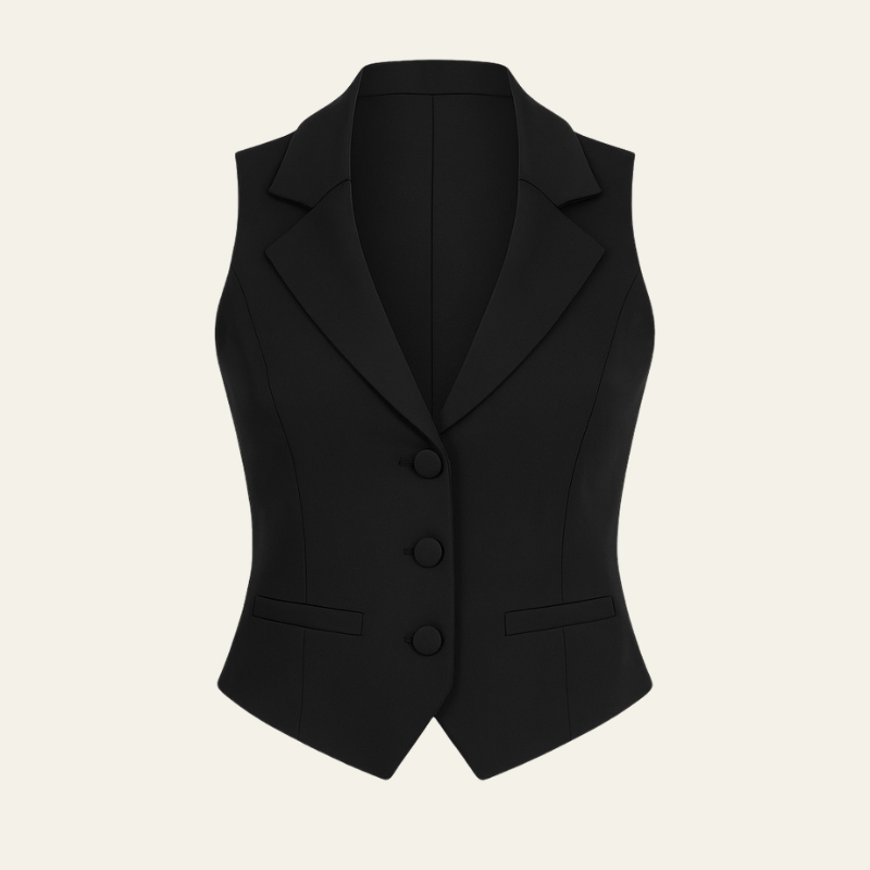 Velira Womens Tops Juoda / XS Vienos Tailored Liemenė
