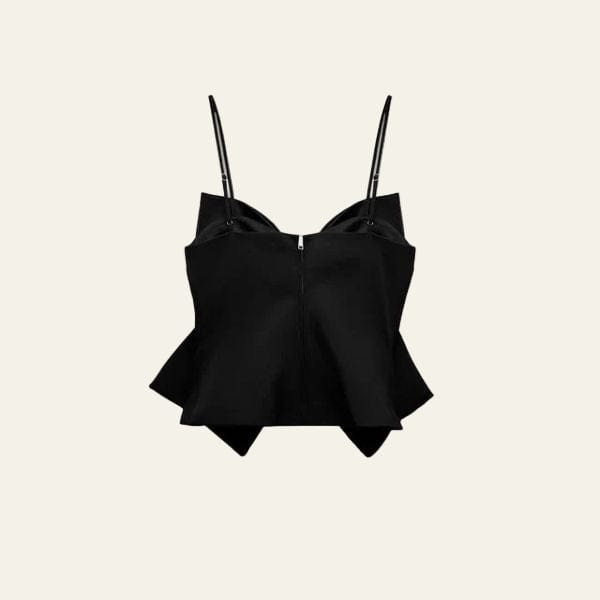Velira Womens Tops Noelle Sparkle Bow Crop Top