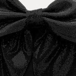 Velira Womens Tops Noelle Sparkle Bow Crop Top