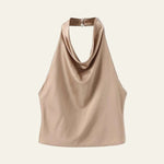 Velira Womens Tops Ruda / XS Solène Draped Halter Neck Top