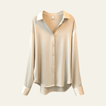 Velira Womens Tops Smėlinė / S Valensijos Šilkinė Bluzonė