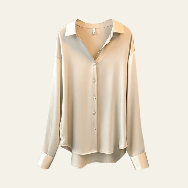 Velira Womens Tops Smėlinė / S Valensijos Šilkinė Bluzonė