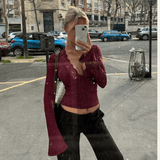 Velira Womens Tops Veronos nėrinių trumpas viršus
