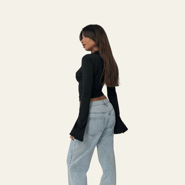 Velira Womens Tops Veronos nėrinių trumpas viršus