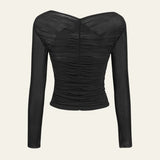 Velira Womens Tops Veronos tinklinis apklotinis viršus