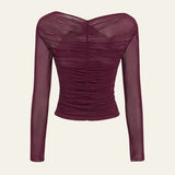 Velira Womens Tops Veronos tinklinis apklotinis viršus
