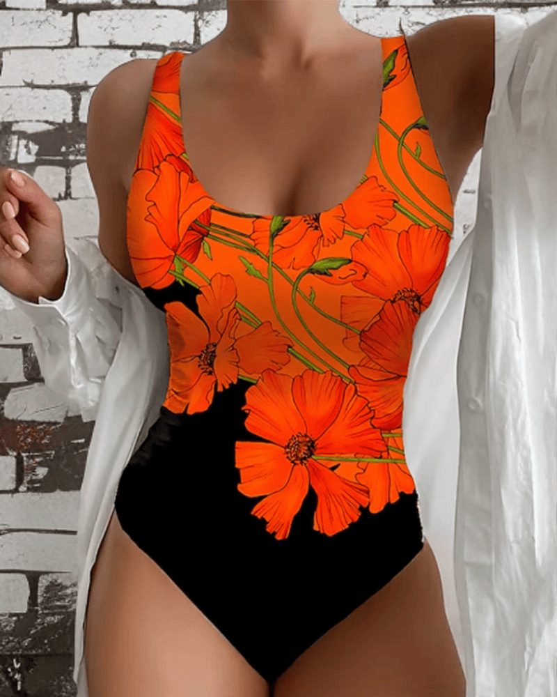 Velira XS Elena™ | Elegantiškas vieno gabalo maudymosi kostiumėlis su gėlių raštu