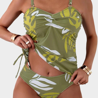 Carmen™ | Bikini su tropiniu lapų raštu
